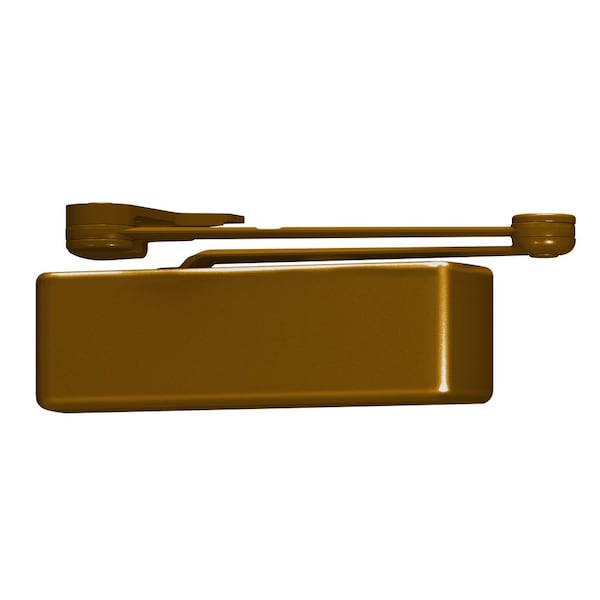 Grade 1 Surface Door Closer, Spring Cush Arm, Push Side Mounting, 110 Degree Swing, Adjustable Size